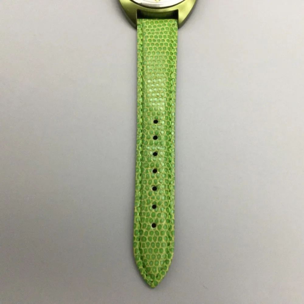 Joan Rivers Watch Women 40mm Silver Tone Green Leather Band New Battery - Picture 8 of 13